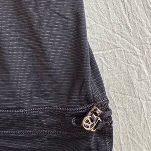 Lululemon Athletica Black Leggings with White Pinstripes